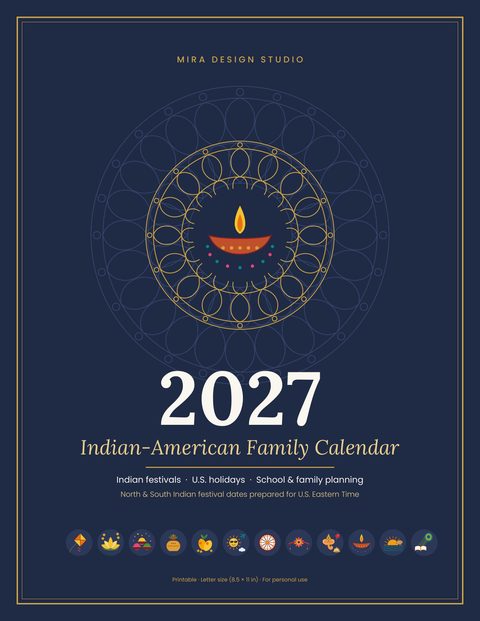 Midnight navy calendar cover